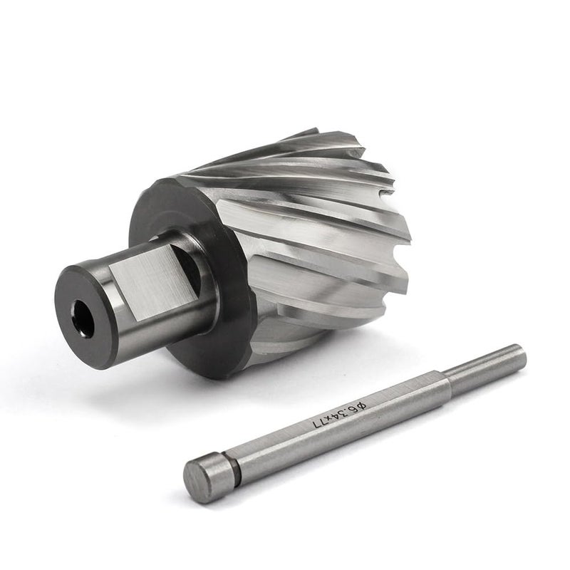 JESTUOUS Annular Cutter 1-1/2 Inch Cutting Diameter 3/4 Weldon Shank 1 Cutting Depth with Pilot Pin Slugger Bits HSS Kit for Magnetic Drill Press,1 Piece - Image 2